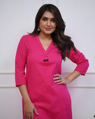 Festive Special Pink Kurta Set