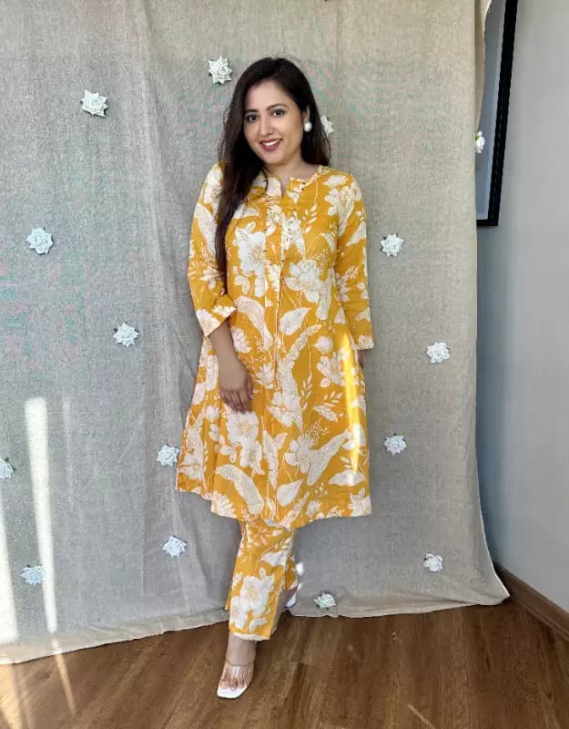 Premdhaga-Mustard-Co-Ord Set