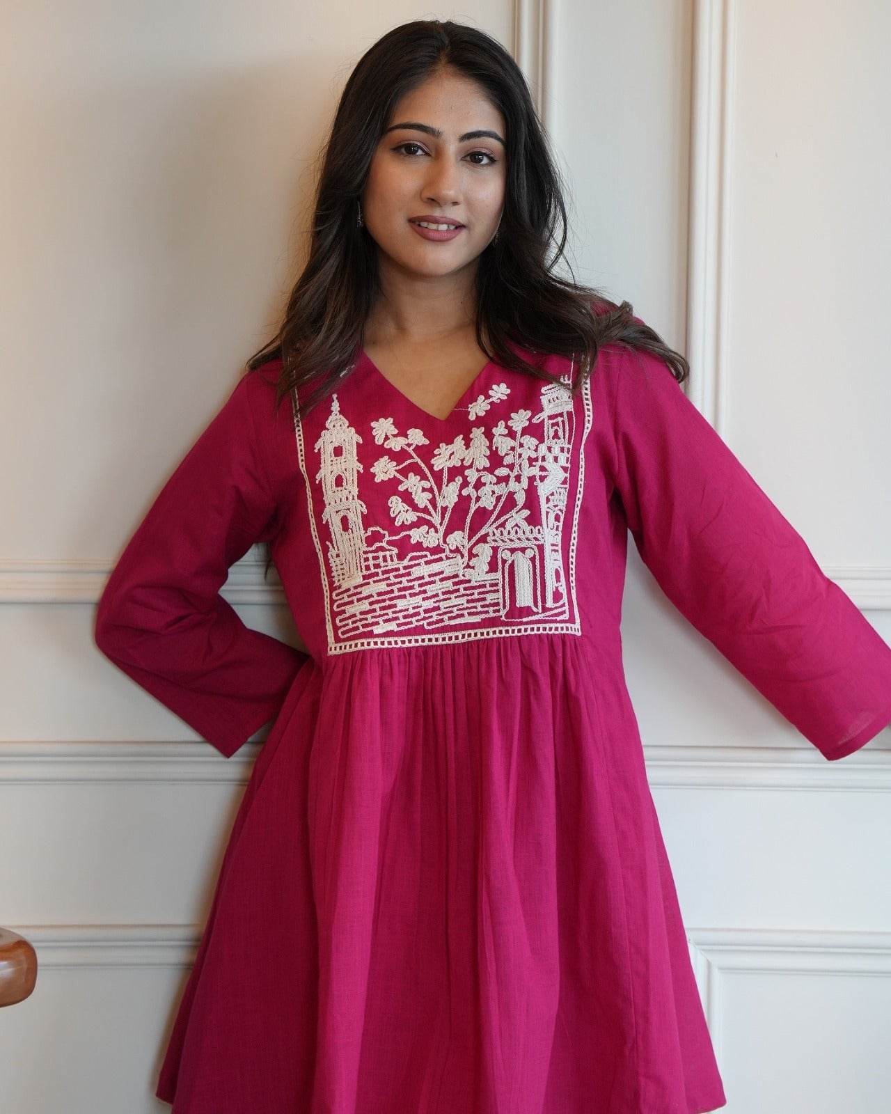 Pink-Embroidery-Co-Ord Set