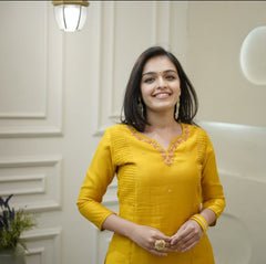 Premdhaga-Yellow-Kurta Set