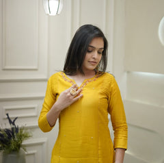 Premdhaga-Yellow-Kurta Set