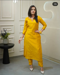 Premdhaga-Yellow-Kurta Set