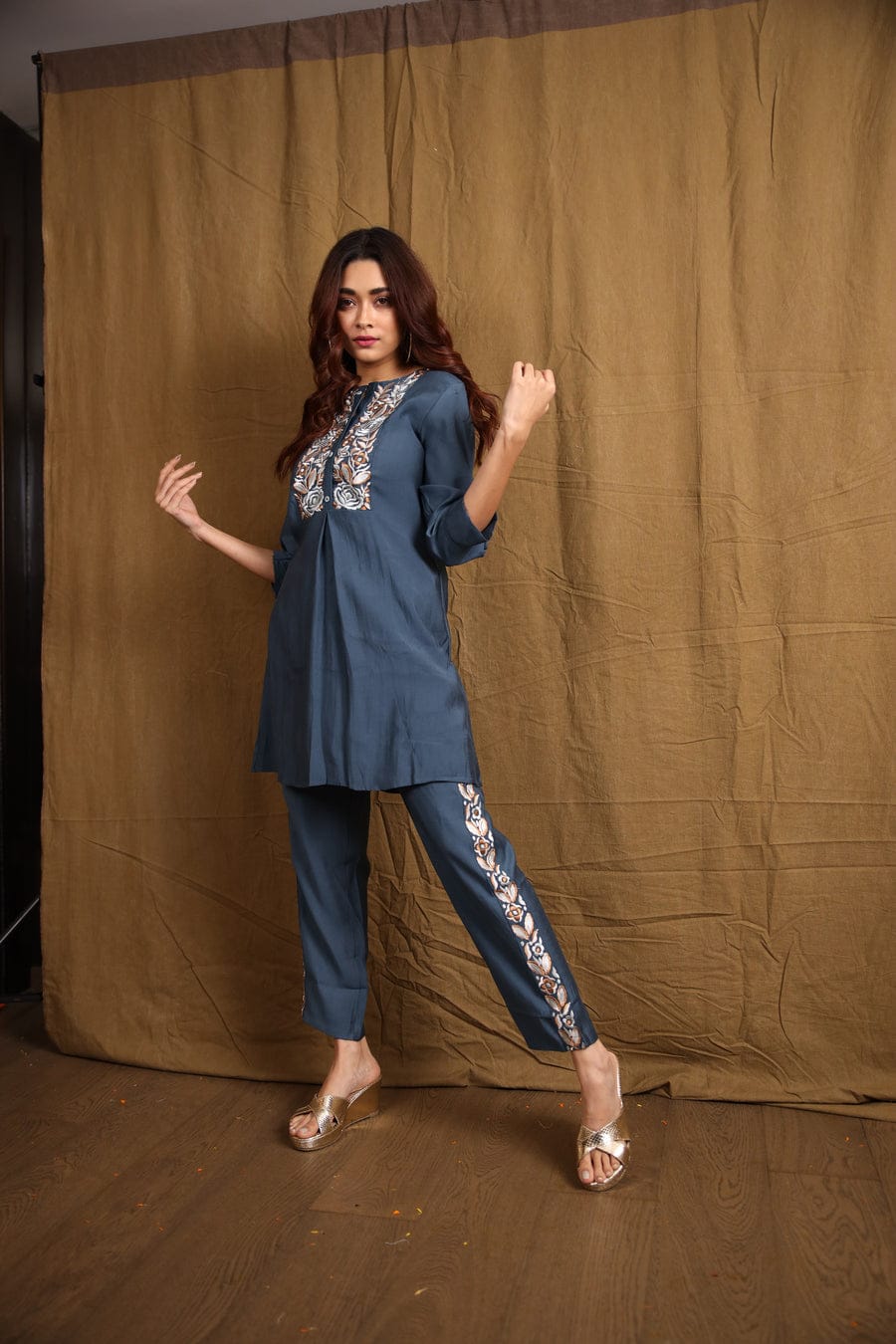 Premdhaga-Teal-Kurta-Set