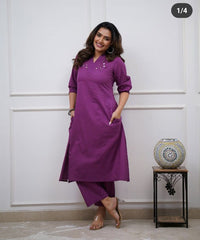 Premdhaga-Purple-Kurta Set