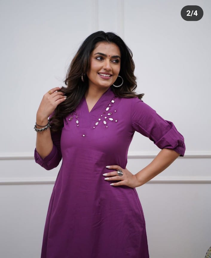 Premdhaga-Purple-Kurta Set