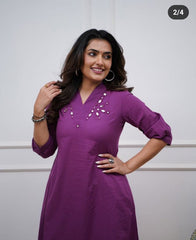 Premdhaga-Purple-Kurta Set