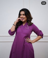 Premdhaga-Purple-Kurta Set