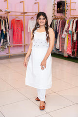 Premdhaga-White-Kurta Set