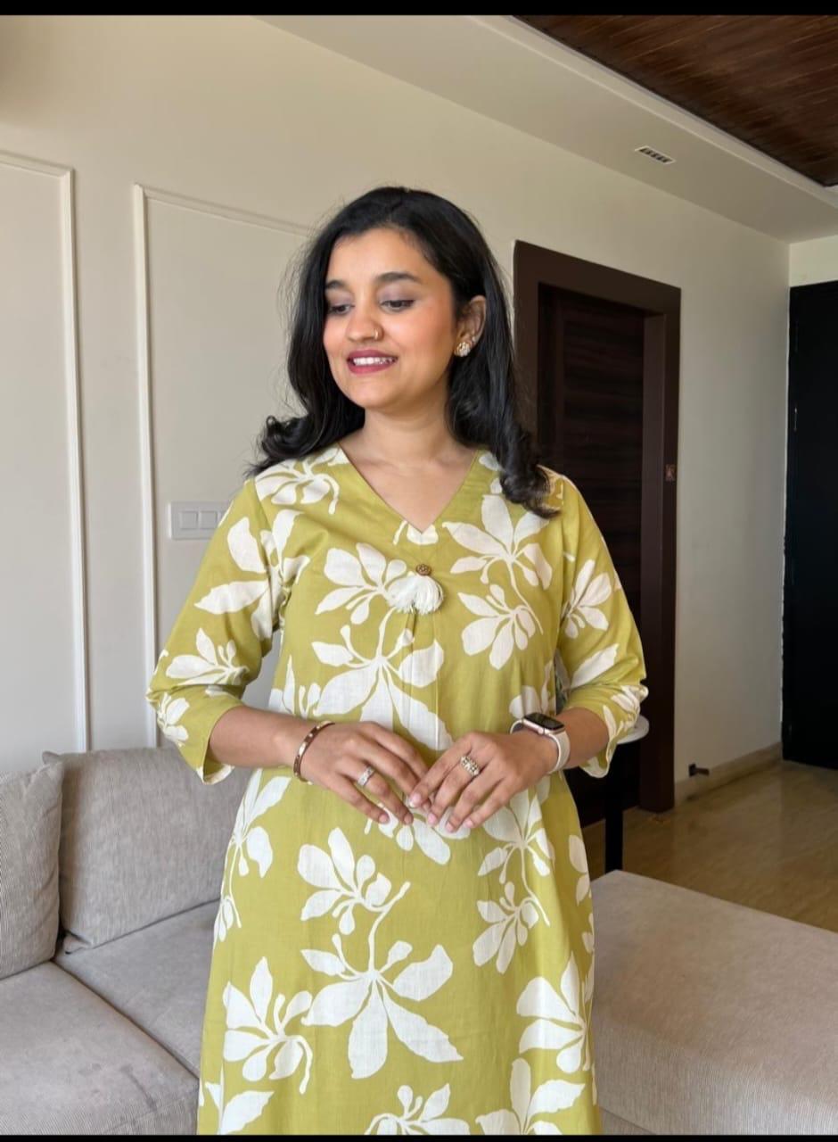 Premdhaga-Olive green-Co-Ord Set
