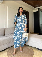 Premdhaga-Teal Blue-Co-Ord Set