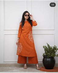 Premdhaga-Orange-Co-Ord Set