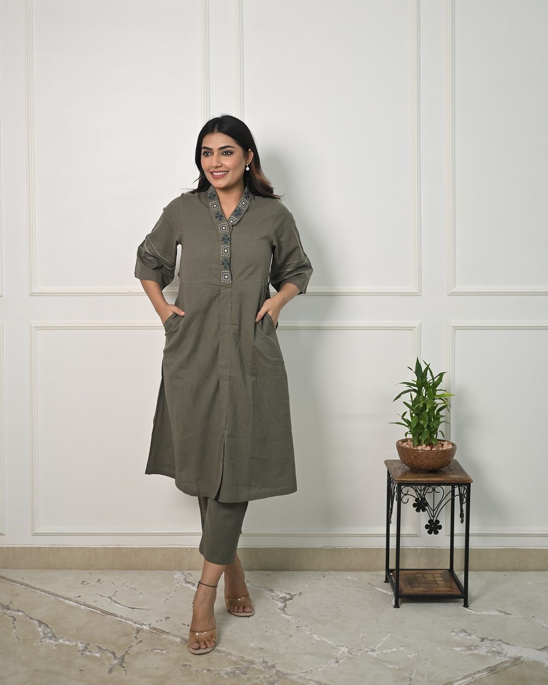Premdhaga-Grey-Co-Ord Set