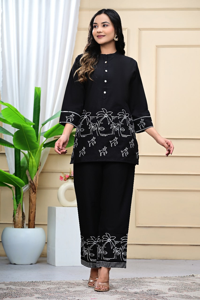 Premdhaga-Black-Co-Ord Set