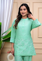 Premdhaga-Mint Green-Co-Ord Set