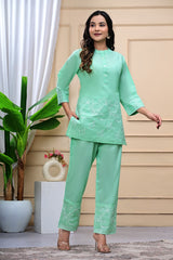 Premdhaga-Mint Green-Co-Ord Set