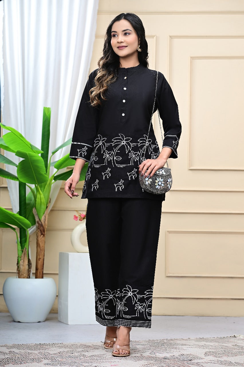 Premdhaga-Black-Co-Ord Set