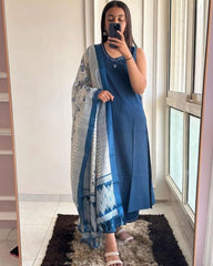 Premdhaga-Blue-Dupatta Set
