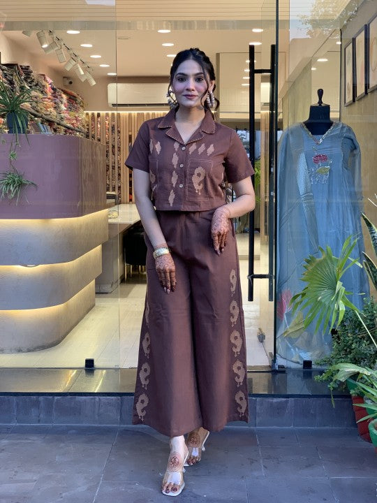 Premdhaga-Brown-Co-Ord Set