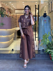 Premdhaga-Brown-Co-Ord Set
