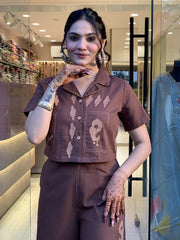 Premdhaga-Brown-Co-Ord Set