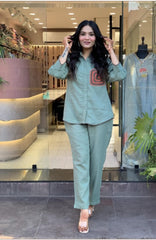 Premdhaga-Saga green-Co-Ord Set