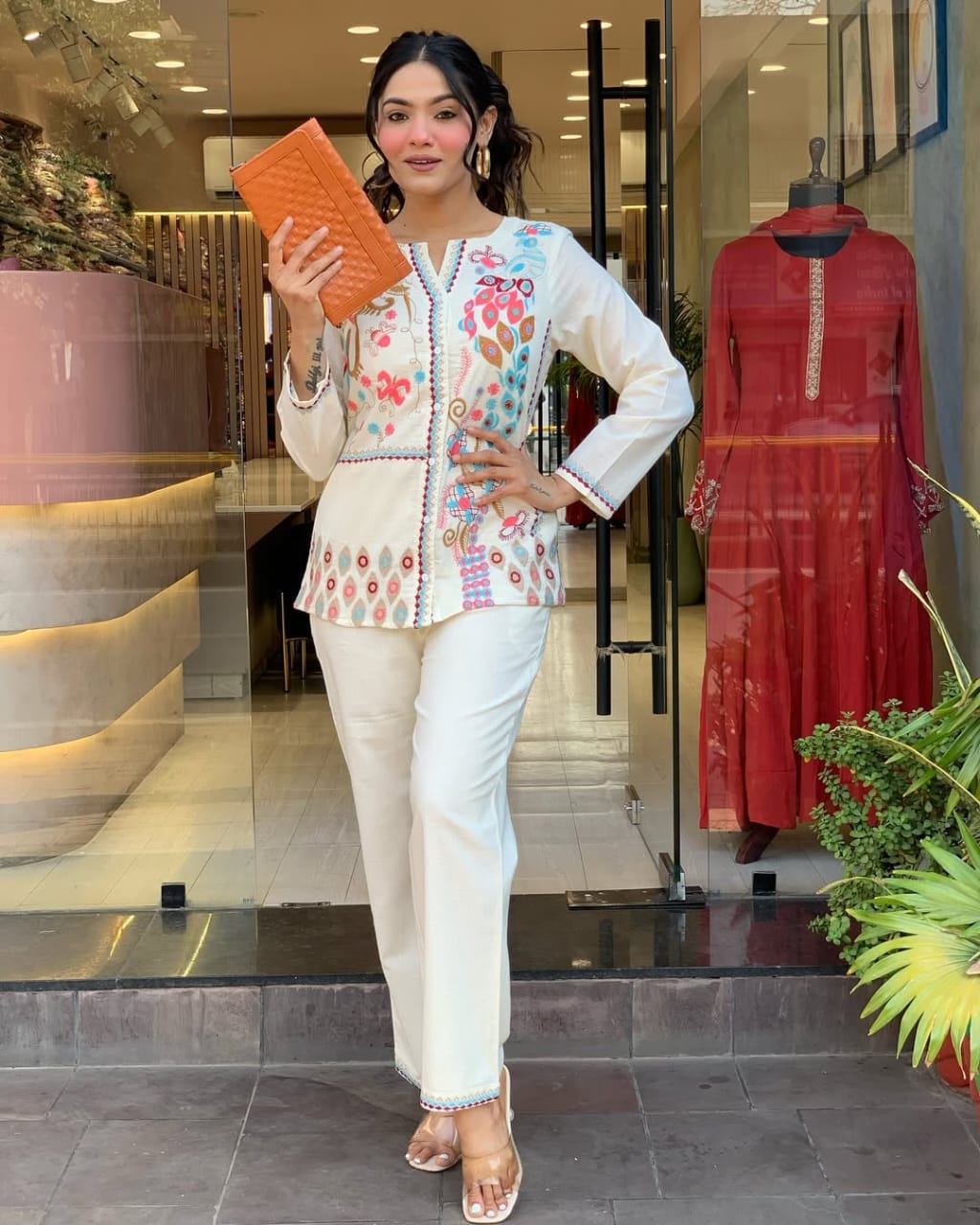 Premdhaga-White-Co-Ord Set