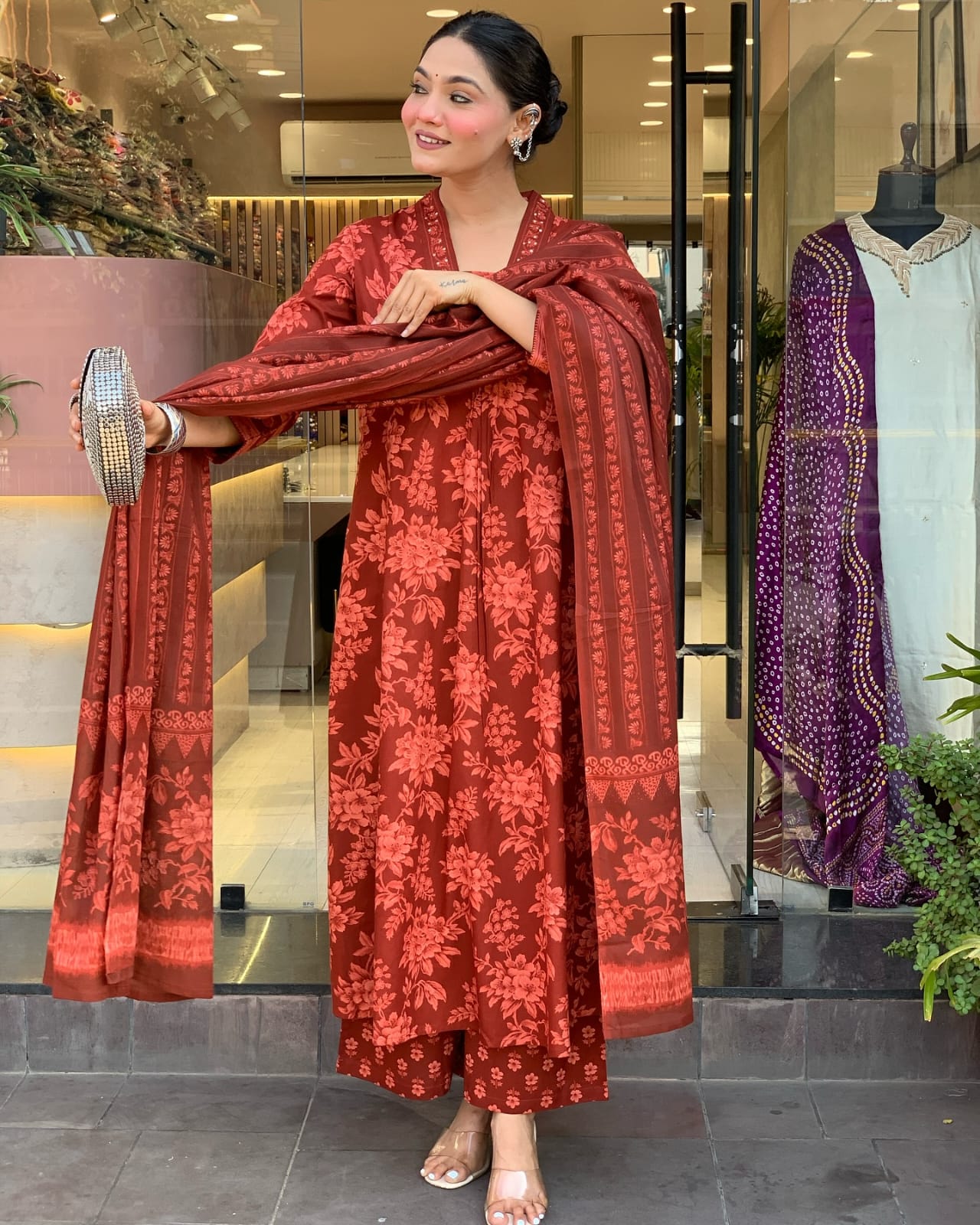 Premdhaga-Mughal-Block-Dupatta Set