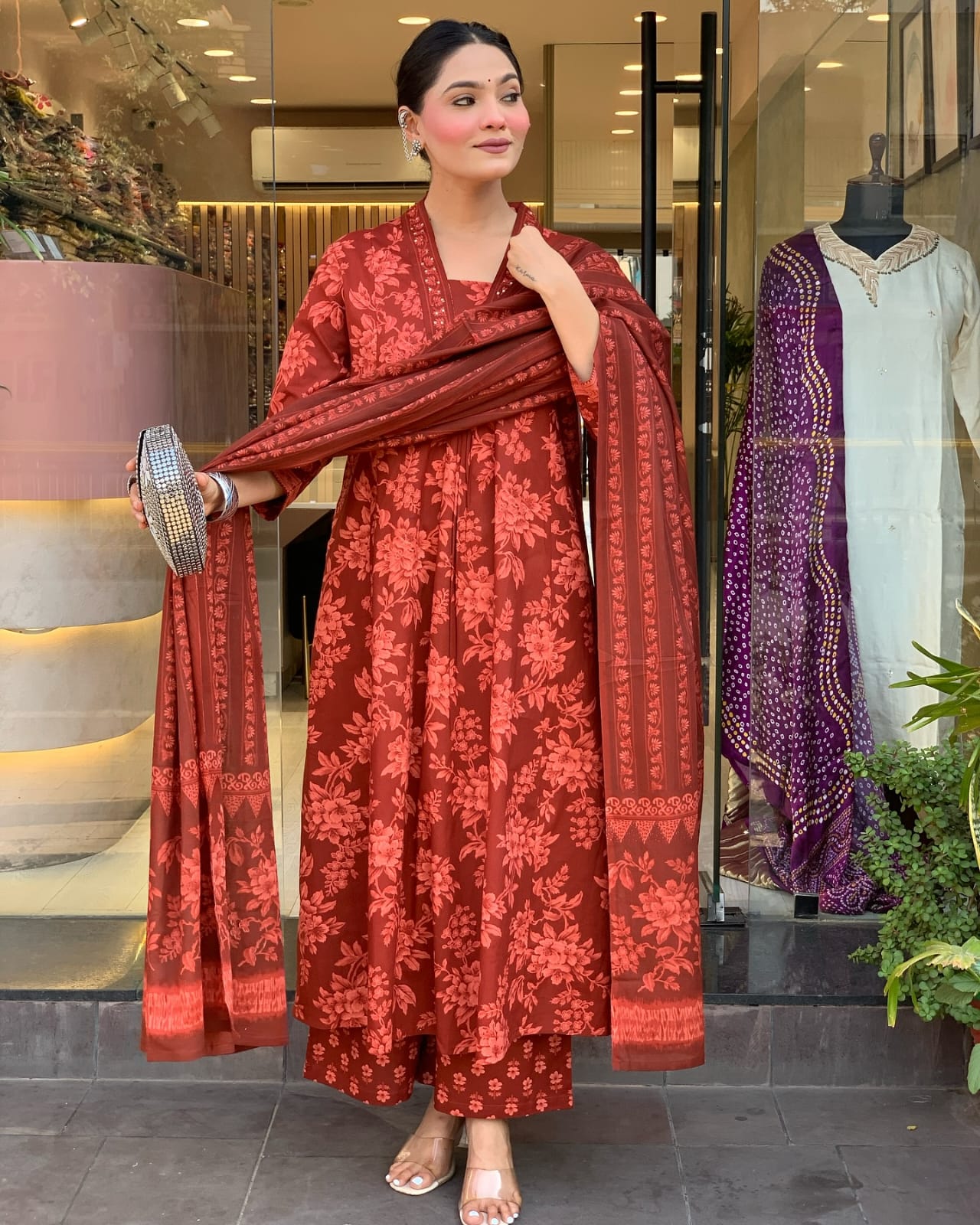 Premdhaga-Mughal-Block-Duppatta Set