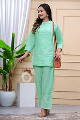 Premdhaga-Mint Green-Co-Ord Set